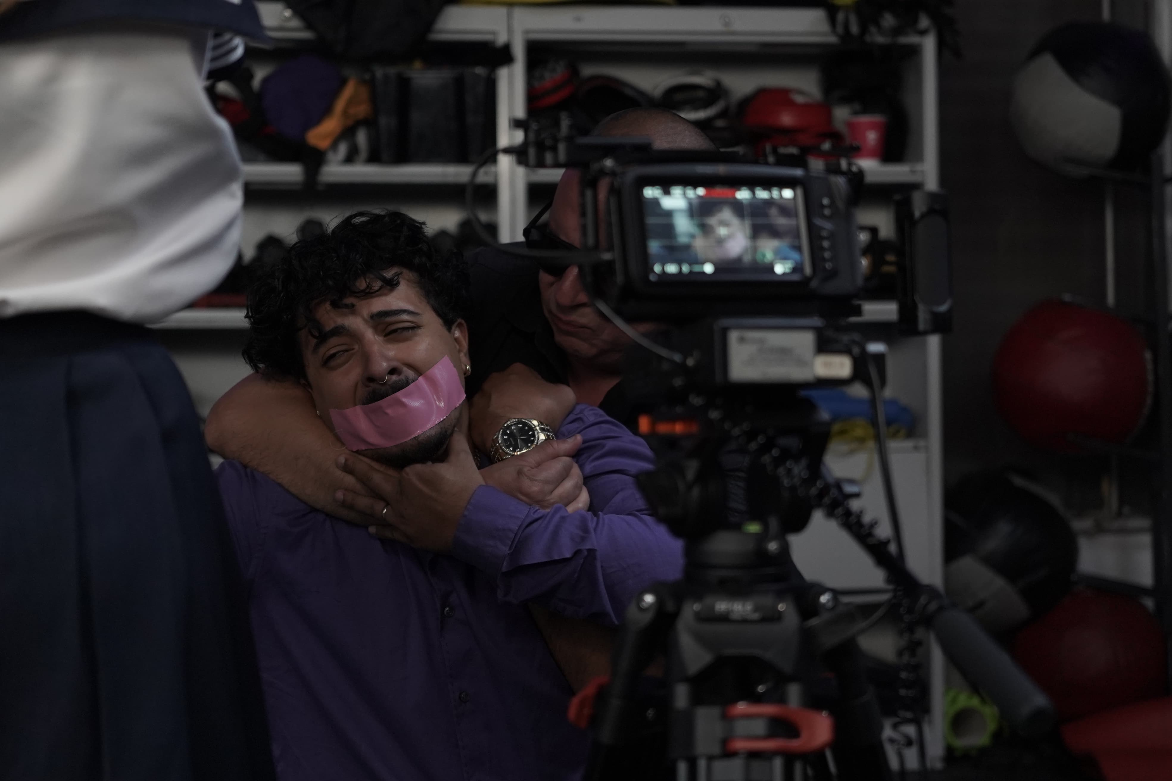Marcos Fuentes on set